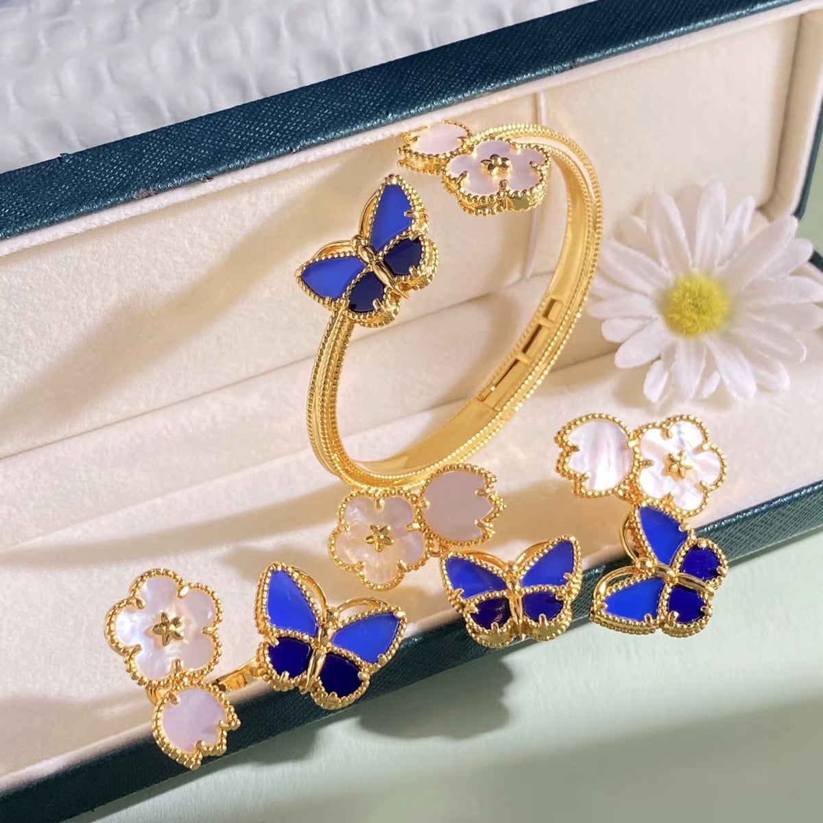 Matching Jardin d’Azur butterfly jewelry pieces – Aura Jewels